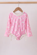 Pink Bow UPF rashguard