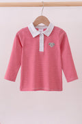 Premium Red Alabama stripe elephant embroidery button down shirt