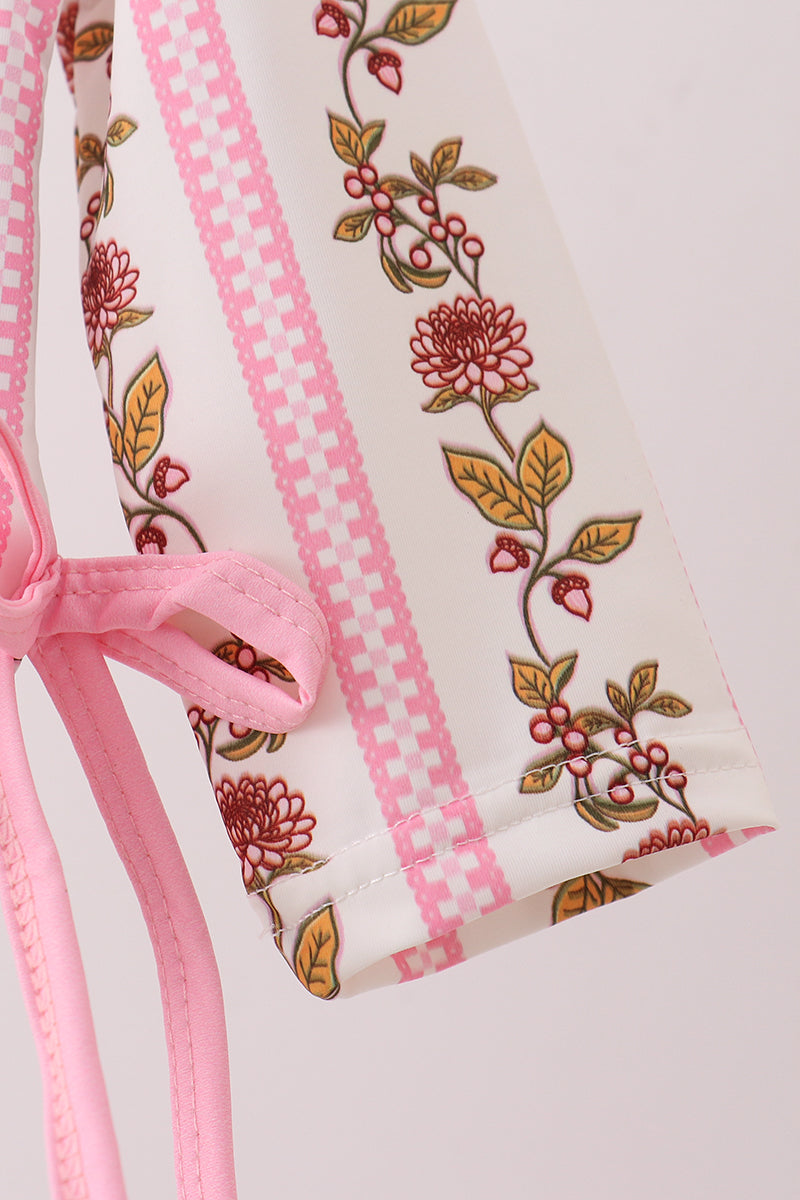 Pink Garden Ruffle Rashguard