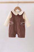 Brown Corduroy Jon Jon Set